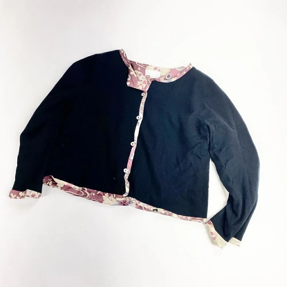 Soft Surroundings silk lined sweater cardigan XL